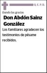 SAINZ GONZALEZ,ABDON