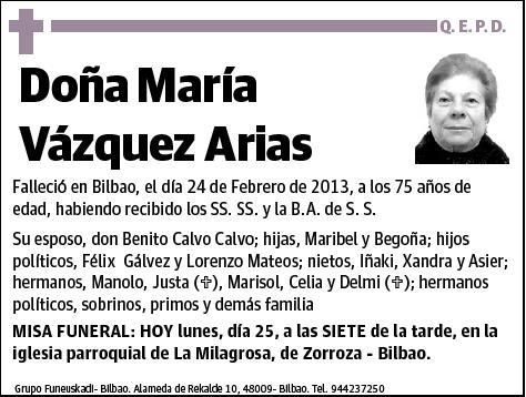 VAZQUEZ ARIAS,MARIA