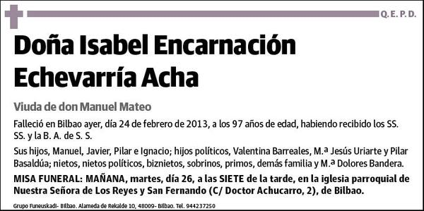 ECHEVARRIA ACHA,ISABEL ENCARNACION