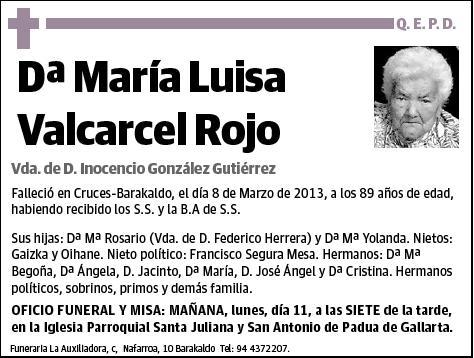 VALCARCEL ROJO,MARIA LUISA