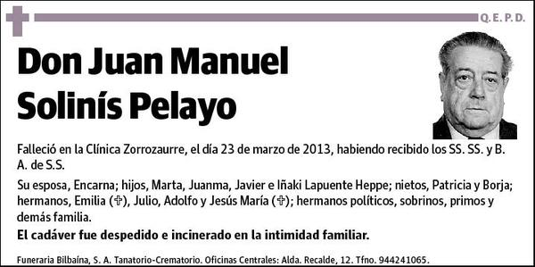 SOLINIS PELAYO,JUAN MANUEL