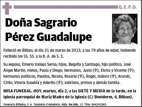 PEREZ GUADALUPE,SAGRARIO