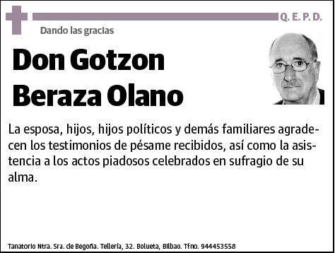 BERAZA OLANO,GOTZON