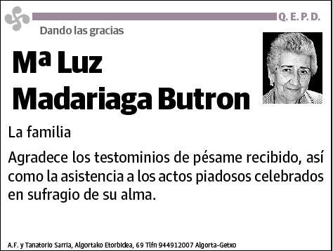 MADARIAGA BUTRON,Mª LUZ