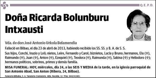 BOLUNBURU INTXAUSTI,RICARDA