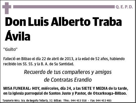 TRABA AVILA,LUIS ALBERTO