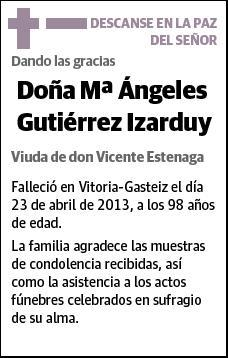 GUTIERREZ IZARDUY,Mª ANGELES