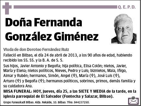 GONZALEZ GIMENEZ,FERNANDA