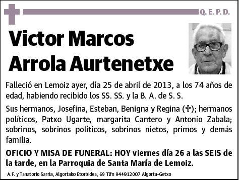 ARROLA AURTENETXE,VICTOR MARCOS