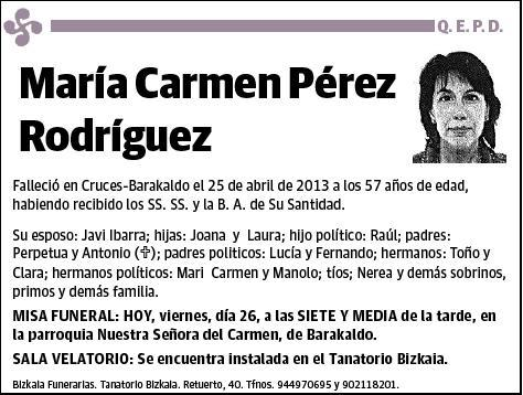 PEREZ RODRIGUEZ,MARIA CARMEN