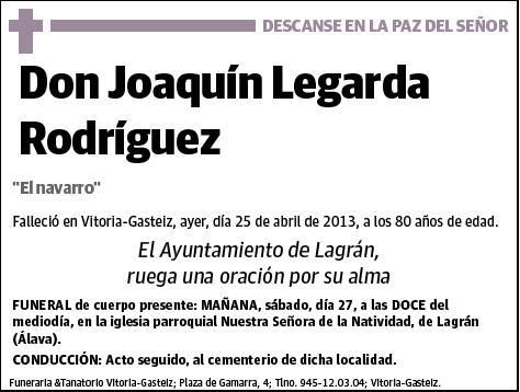 LEGARDA RODRIGUEZ,JOAQUIN