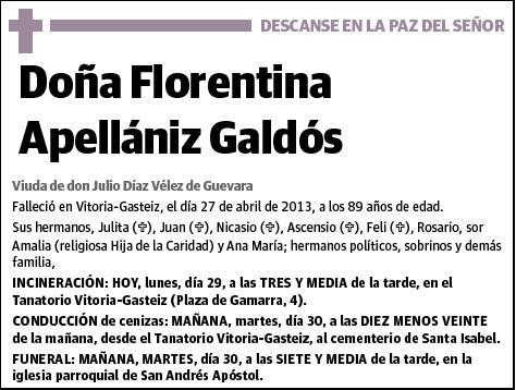 APELLANIZ GALDOS,FLORENTINA