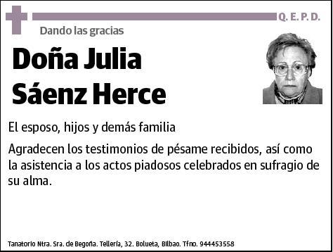 SAENZ HERCE,JULIA
