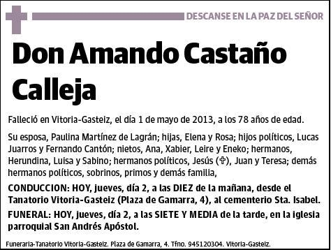 CASTAÑO CALLEJA,AMANDO