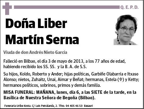 MARTIN SERNA,LIBER
