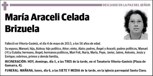 CELADA BRIZUELA,MARIA ARACELI