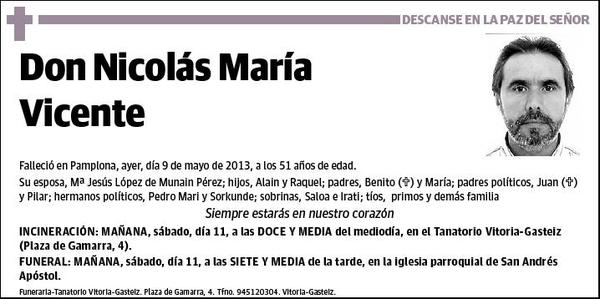 MARIA VICENTE,NICOLAS