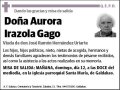 IRAZOLA GAGO,AURORA