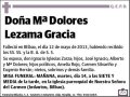 LEZAMA GRACIA,Mª DOLORES