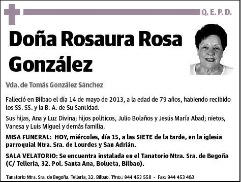 ROSA GONZALEZ,ROSAURA