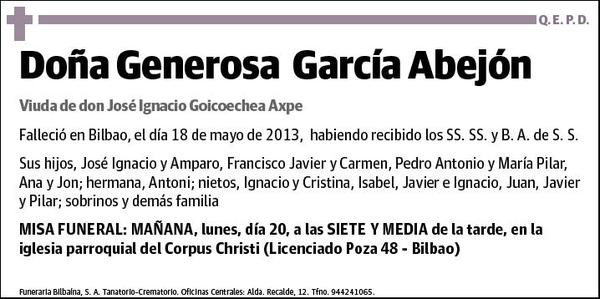 GARCIA ABEJON,GENEROSA