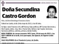 CASTRO GORDON,SECUNDINA