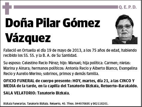 GOMEZ VAZQUEZ,PILAR