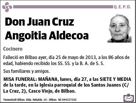 ANGOITIA ALDECOA,JUAN CRUZ