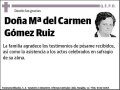 GOMEZ RUIZ,Mª DEL CARMEN