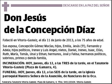 DE LA CONCEPCION DIAZ,JESUS