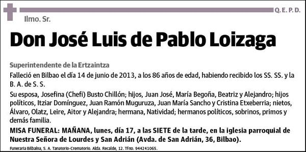 DE PABLO LOIZAGA,JOSE LUIS
