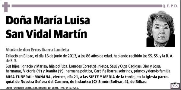 SAN VIDAL MARTIN,MARIA LUISA