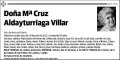 ALDAYTURRIAGA VILLAR,Mª CRUZ