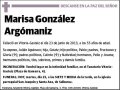 GONZALEZ ARGOMANIZ,MARISA