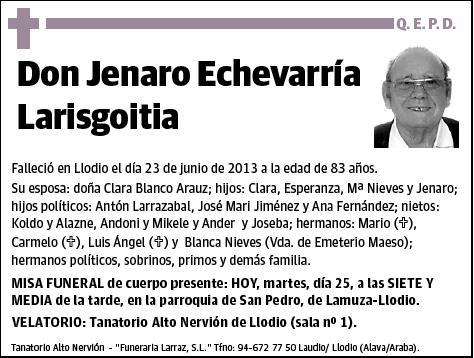 ECHEVARRIA LARISGOITIA,JENARO