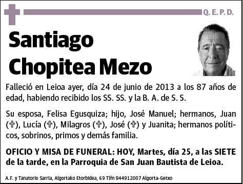 CHOPITEA MEZO,SANTIAGO