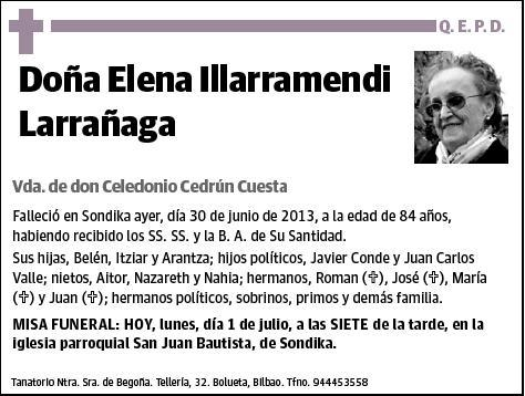 ILLARRAMENDI LARRAÑAGA,ELENA