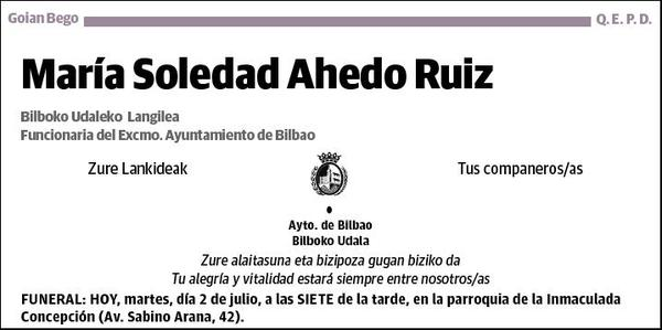 AHEDO RUIZ,Mª SOLEDAD