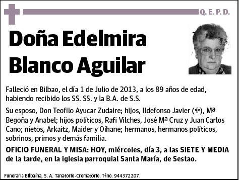 BLANCO AGUILAR,EDELMIRA