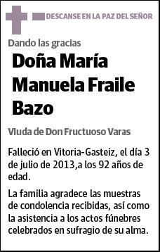 FRAILE BAZO,MARIA MANUELA