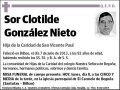 GONZALEZ NIETO,SOR CLOTILDE