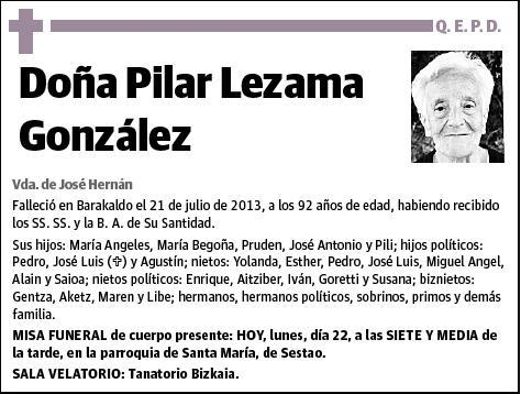 LEZAMA GONZALEZ,PILAR