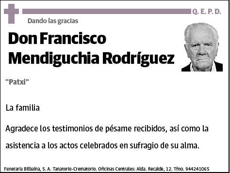 MENDIGUCHIA RODRIGUEZ,FRANCISCO