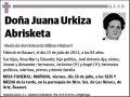 URKIZA ABRISQUETA,JUANA