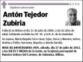 TEJEDOR ZUBIRIA,ANTON
