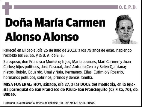 ALONSO ALONSO,MARIA CARMEN