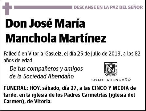 MANCHOLA MARTINEZ,JOSE MARIA