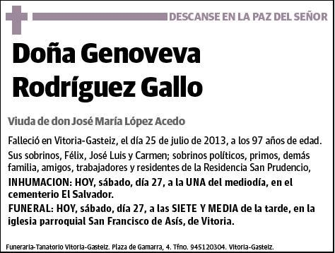 RODRIGUEZ GALLO,GENOVEVA