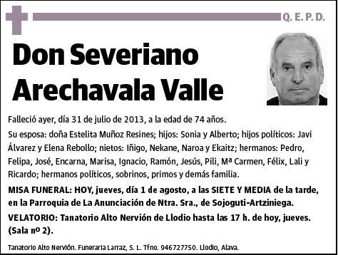ARECHAVALA VALLE,SEVERIANO