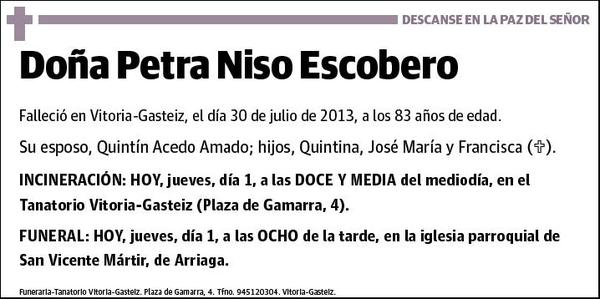 NISO ESCOBERO,PETRA